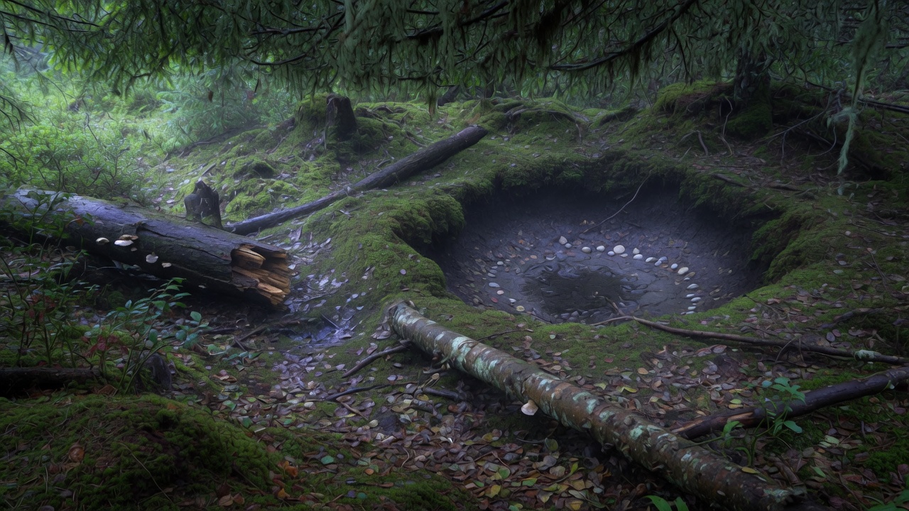 Dense forest floor under canopy